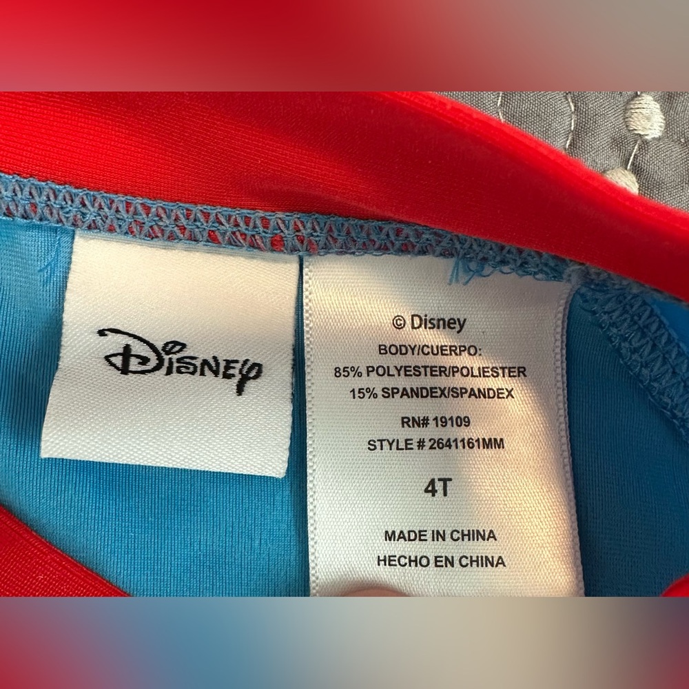 Disney Mickey Mouse Toddler Boys Rash Guard Swim Shirt Size 4T - Picture 2 of 3